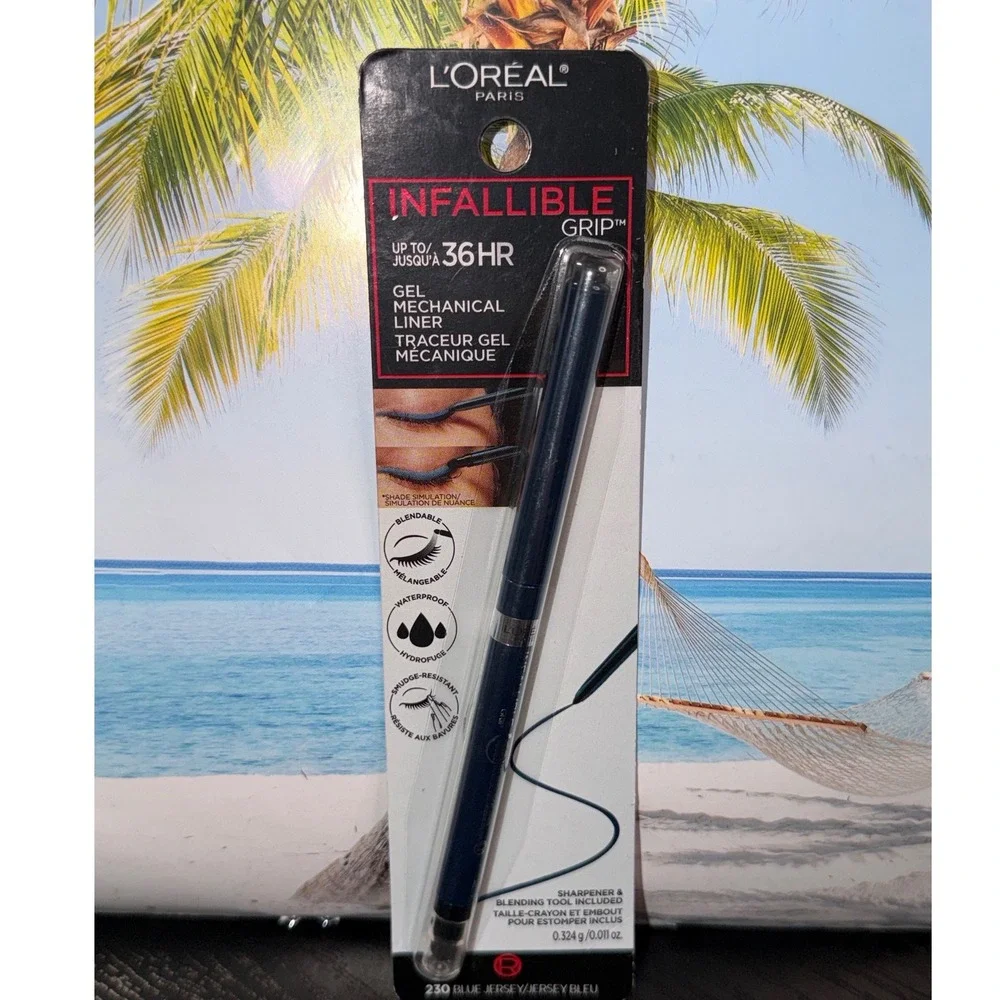 L'Oreal Paris Infallible Grip 36HR Gel Mechanical Liner 230 Blue Jersey New